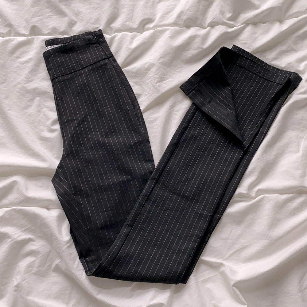 NA-KD Pinstriped Stretch Slit Pants